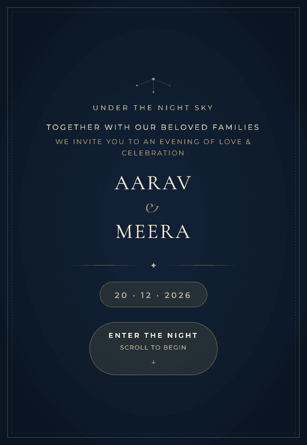 Midnight Mehfil — Evening Glamour Invitation Template